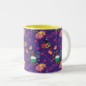 Chibi Joker en Harley Pattern Tweekleurige Koffiemok (Voorkant rechts)