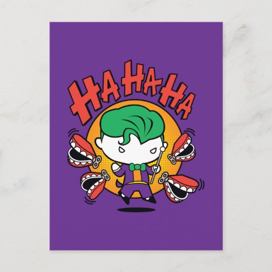 Chibi Joker met Speelgoed Teeth Briefkaart (Voorkant)