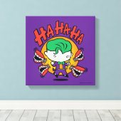 Chibi Joker met Speelgoed Teeth Canvas Afdruk (Insitu (Houten vloer))