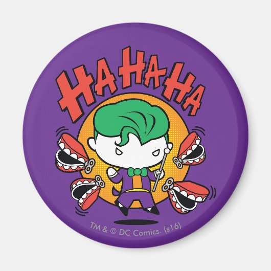 Chibi Joker met Speelgoed Teeth Magneet (Voorkant)