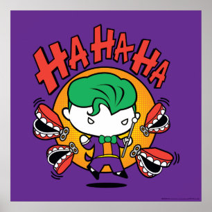 Chibi Joker met Speelgoed Teeth Poster