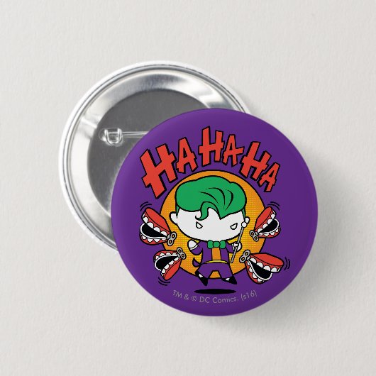 Chibi Joker met Speelgoed Teeth Ronde Button 5,7 Cm (Voorkant /achterkant)