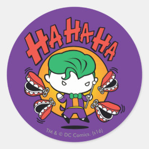 Chibi Joker met Speelgoed Teeth Ronde Sticker