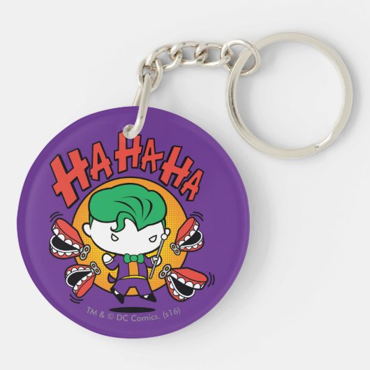 Chibi Joker met Speelgoed Teeth Sleutelhanger (Achterkant)