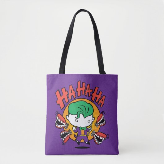 Chibi Joker met Speelgoed Teeth Tote Bag (Voorkant)