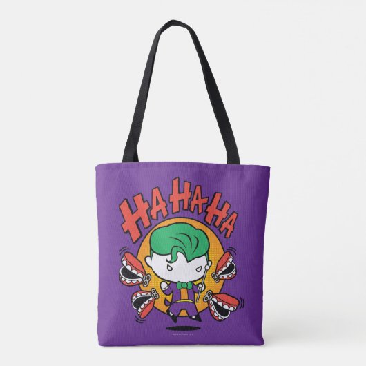 Chibi Joker met Speelgoed Teeth Tote Bag (Achterkant)