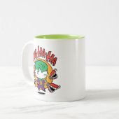 Chibi Joker met Speelgoed Teeth Tweekleurige Koffiemok (Voorkant links)
