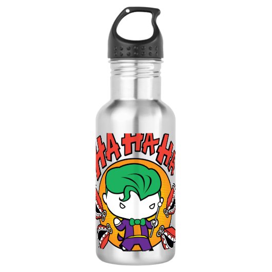 Chibi Joker met Speelgoed Teeth Waterfles (Voorkant)