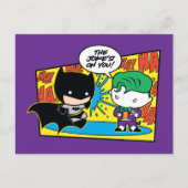 Chibi Joker Pranking Chibi Batman Briefkaart (Voorkant)