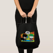 Chibi Joker Pranking Chibi Batman Tote Bag (Voorkant (product))