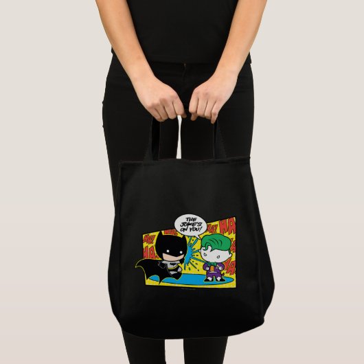 Chibi Joker Pranking Chibi Batman Tote Bag (Voorkant (product))