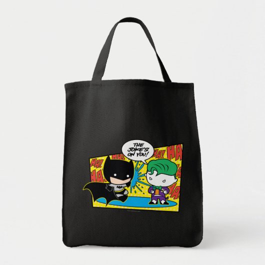 Chibi Joker Pranking Chibi Batman Tote Bag (Voorkant)