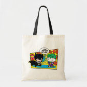 Chibi Joker Pranking Chibi Batman Tote Bag (Voorkant)