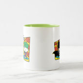 Chibi Joker Pranking Chibi Batman Tweekleurige Koffiemok (Center)