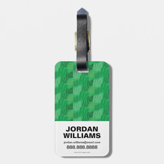 Chibi Joker-spelkaart Bagagelabel (Achterkant verticaal)