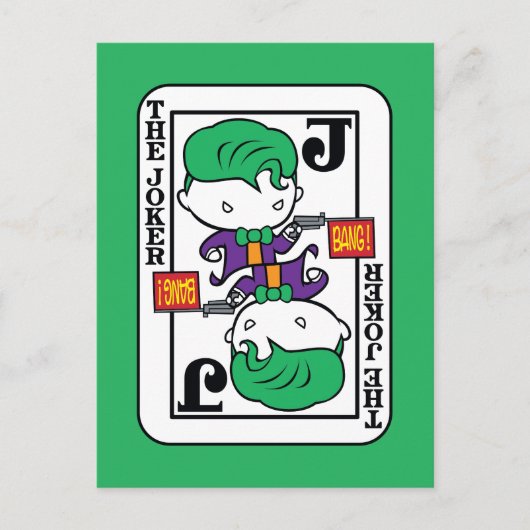 Chibi Joker-spelkaart Briefkaart (Voorkant)