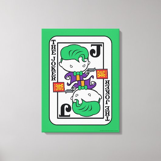 Chibi Joker-spelkaart Canvas Afdruk (Voorkant)
