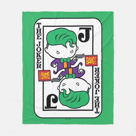 Chibi Joker-spelkaart Fleece Deken (Voorkant)