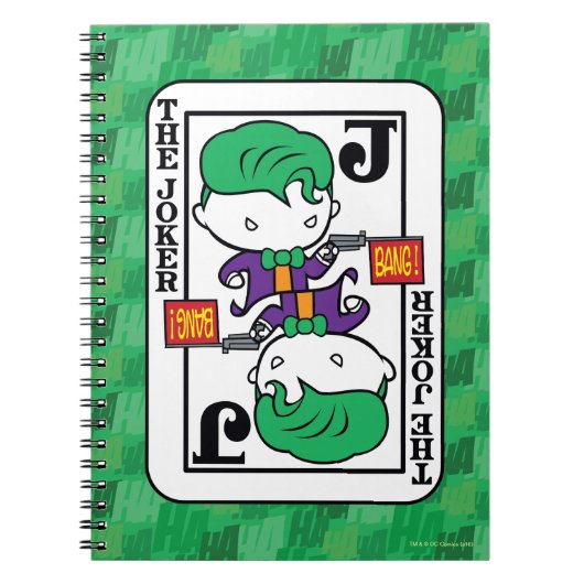 Chibi Joker-spelkaart Notitieboek (Voorkant)