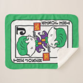 Chibi Joker-spelkaart Sherpa Deken (Voorkant (horizontaal))