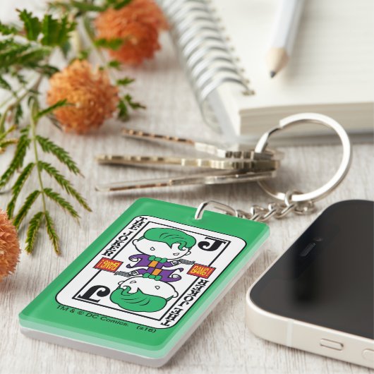 Chibi Joker-spelkaart Sleutelhanger (Voorkant Rechts)