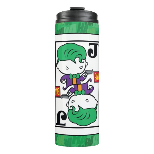 Chibi Joker-spelkaart Thermosbeker (Voorkant)
