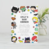Chibi Justice League Baby shower Kaart (Staand voorkant)