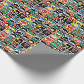 Chibi Justice League Character Pattern Cadeaupapier (Hoek)