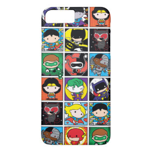 Chibi Justice League Character Pattern iPhone 8/7 Plus Hoesje