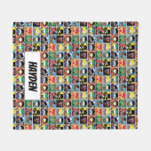 Chibi Justice League Character Pattern Fleece Deken (Voorkant (Horizontaal))