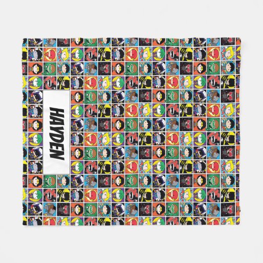 Chibi Justice League Character Pattern Fleece Deken (Voorkant (Horizontaal))