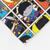 Chibi Justice League Character Pattern Fleece Deken (Hoek)