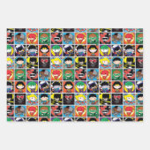 Chibi Justice League Character Pattern Inpakpapier Vel (Voorkant)