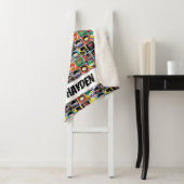 Chibi Justice League Character Pattern Sherpa Deken (In situ)