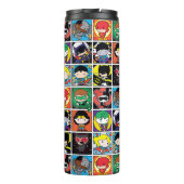Chibi Justice League Character Pattern Thermosbeker (Achterkant)