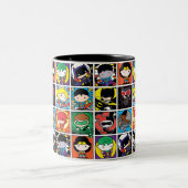Chibi Justice League Character Pattern Tweekleurige Koffiemok (Center)