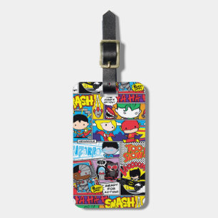 Chibi Justice League Comic Book Pattern Bagagelabel