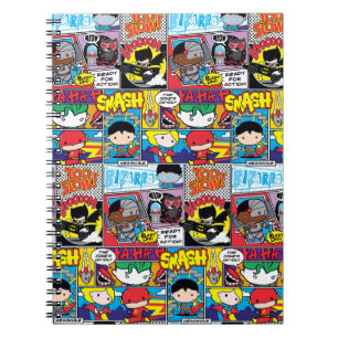 Chibi Justice League Comic Book Pattern Notitieboek