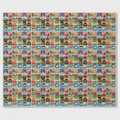 Chibi Justice League Compilation Pattern Cadeaupapier (Vlak)