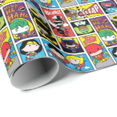 Chibi Justice League Compilation Pattern Cadeaupapier (Rol Hoek)
