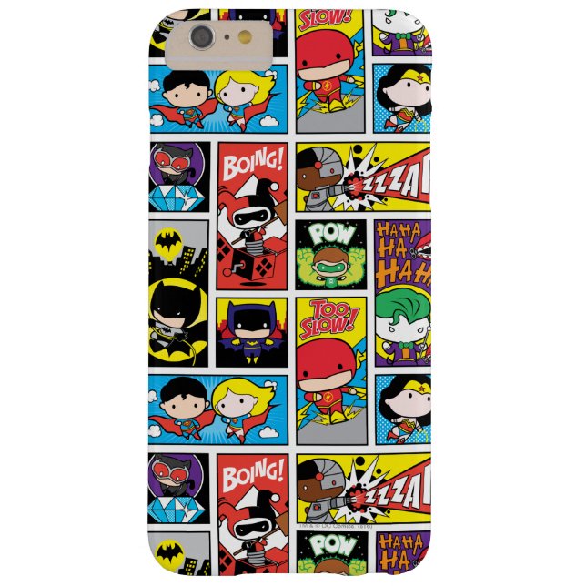Chibi Justice League Compilation Pattern Case-Mate iPhone Case (Achterkant)