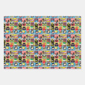 Chibi Justice League Compilation Pattern Inpakpapier Vel (Voorkant 2)