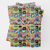 Chibi Justice League Compilation Pattern Inpakpapier Vel (In situ)