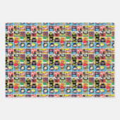 Chibi Justice League Compilation Pattern Inpakpapier Vel (Voorkant)