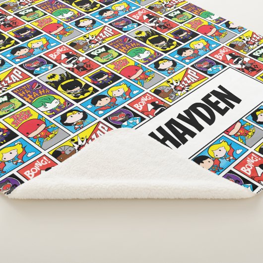 Chibi Justice League Compilation Pattern Sherpa Deken (3/4)