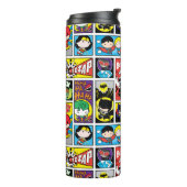 Chibi Justice League Compilation Pattern Thermosbeker (Gedraaid links)