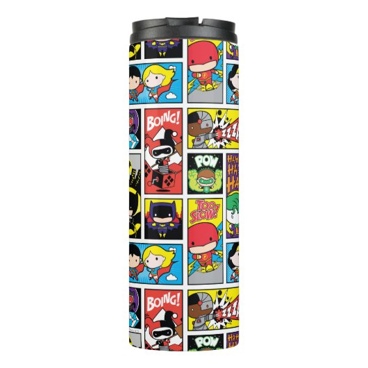 Chibi Justice League Compilation Pattern Thermosbeker (Achterkant)