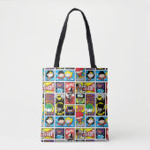 Chibi Justice League Compilation Pattern Tote Bag (Voorkant)