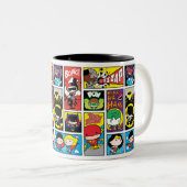 Chibi Justice League Compilation Pattern Tweekleurige Koffiemok (Voorkant rechts)