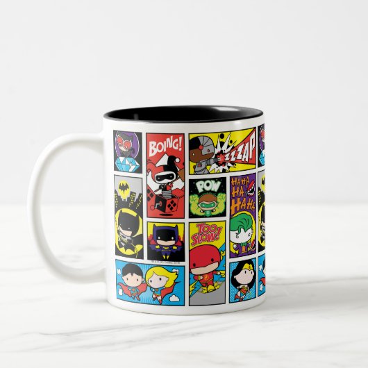 Chibi Justice League Compilation Pattern Tweekleurige Koffiemok (Links)